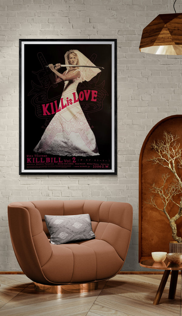 “Kill Bill Vol. 2 — KILL is LOVE”, Original Japanese Theatrical Movie Poster 2004, Ultra Rare, Large B1 Size (c. 71 × 103 cm)