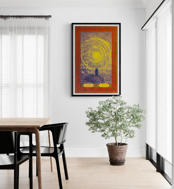 "TADANORI YOKOO - Clear Light December 1974", Japanese Contemporary Art Poster, Original Offset 1974, Ultra Rare, Size (c.69 x 103cm)