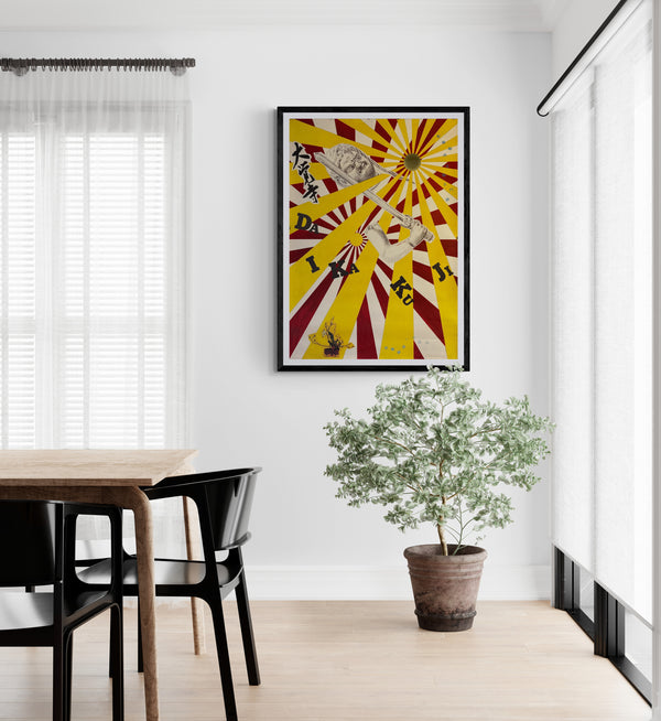 "TADANORI YOKOO – Daikaku-ji (Saga Goryū Ikebana) Poster 1984", Japanese Contemporary Art Poster, Original Offset 1984, Ultra Rare, B1 Size (c. 72 × 103 cm)