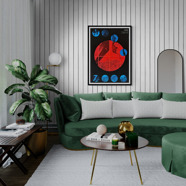 "TADANORI YOKOO - Wonderland", Japanese Contemporary Art Poster, Original Silk Screen 1973, Ultra Rare, Size (c.73 x 103cm)