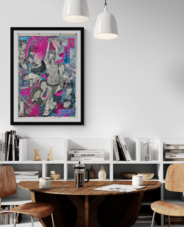 "Harakiri Schoolgirls", Japanese Contemporary Art Poster, Original Release 1999, B1 Size (71 x 103cm)