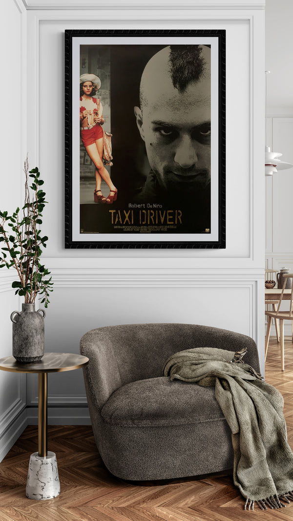 "Taxi Driver", Original Re-Release Japanese Movie Poster 1990`s, B2 Size (51 x 73cm) D216