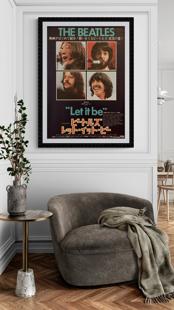 "The Beatles: Let It Be", Original Release Japanese Movie Poster 1970, B2 Size (51 x 73cm) F107