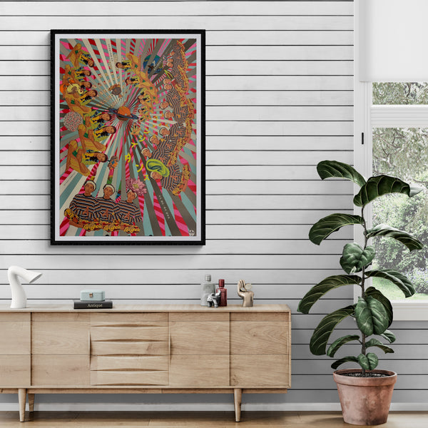 "TADANORI YOKOO - Fancydance", Japanese Contemporary Art Poster, Original Offset 1989, Ultra Rare, B1 Size (c.73 x 103cm)