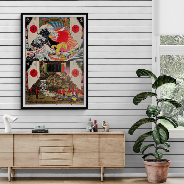 "TADANORI YOKOO - BONIN ISLAND ECO EXPO", Japanese Contemporary Art Poster, Original Offset 1998, Ultra Rare, B1 Size (c.73 x 103cm)