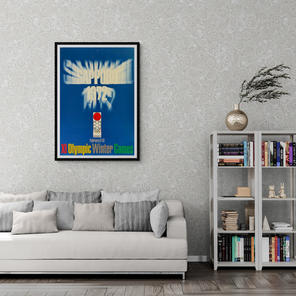"Sapporo 1972: Winter Olympic Games", Original Release Japanese Advertising Poster 1971, B1 Size (c. 71 x 103cm)