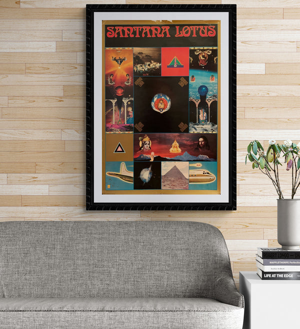 "Santana Lotus", Original Japanese Poster 1970s, Designed by Tadanori Yokoo, B1 Size (71 x 103cm) BA17