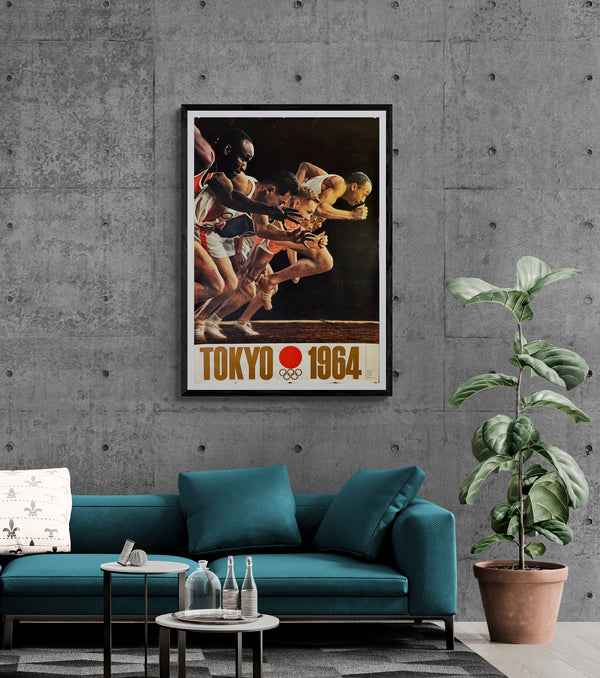 "Olympic Games 1964 Tokyo - The Start of Sprinter’s Dash" Original Release Japanese Promotional Poster 1964, B1 Size (71 x 103cm)