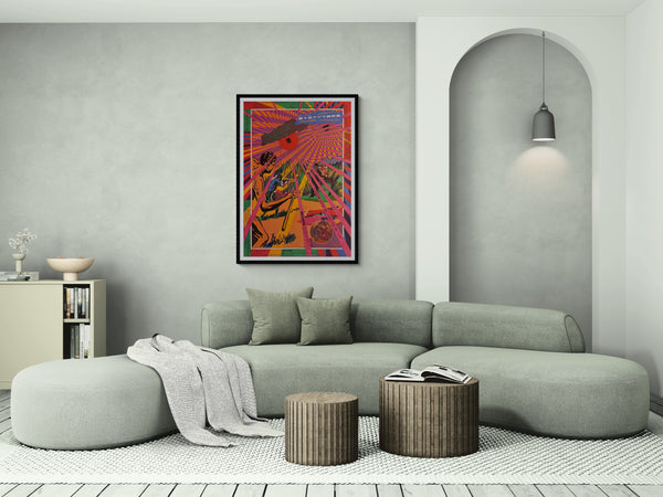 "TADANORI YOKOO - 3rd Asian Art Show, Fukuoka", Japanese Contemporary Art Poster, Original Offset 1989, Ultra Rare, B1 Size (c.73 x 103cm)