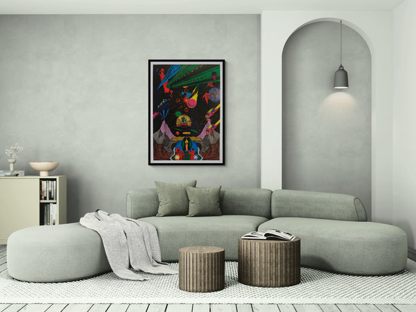 "TADANORI YOKOO - Laserium – The Cosmic Laser Concert", Japanese Contemporary Art Poster, Original Offset 1977, Ultra Rare, B1 Size (c.73 x 103cm)