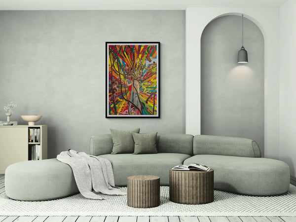 "TADANORI YOKOO - AMAZON", Japanese Contemporary Art Poster, Original Offset 1989, Ultra Rare, B1 Size (c.73 x 103cm)