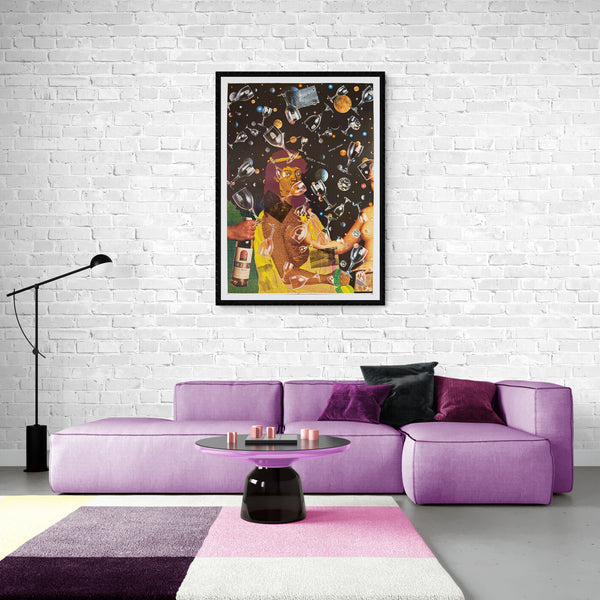 "TADANORI YOKOO - SUNTORY - DELICA vin blanc", Japanese Contemporary Art Poster, Original Offset 1978, Ultra Rare, B1 Size (c.73 x 103cm)