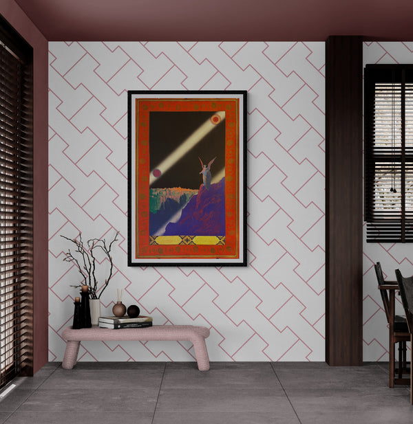 "TADANORI YOKOO - Clear Light February 1974", Japanese Contemporary Art Poster, Original Offset 1974, Ultra Rare, Size (c.69 x 103cm)