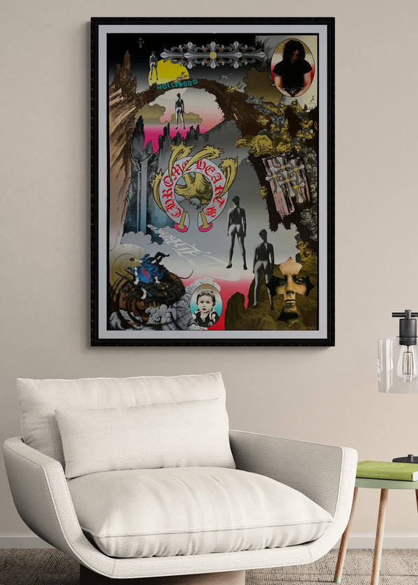 "TADANORI YOKOO - CHROME HEARTS", Japanese Contemporary Art Poster, Original Silk Screen 1997, Ultra Rare, Size (c.73 x 103cm)