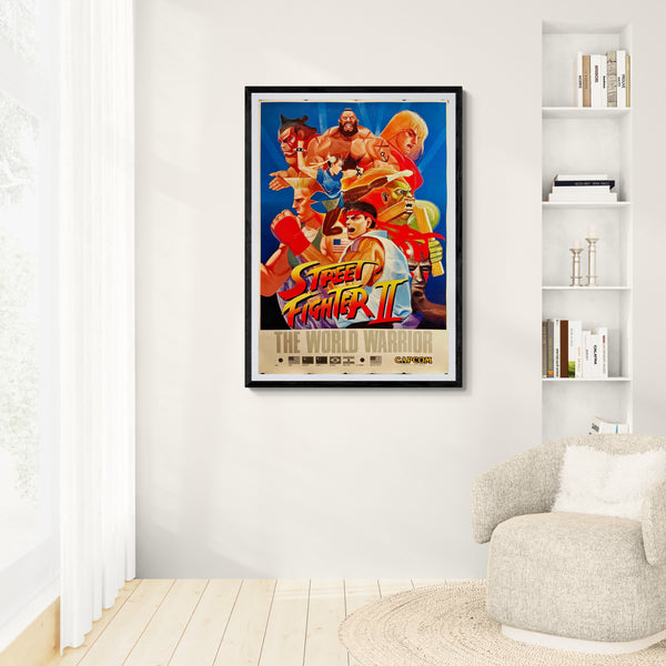 "Street Fighter II: The World Warrior", Original Release Japanese CAPCOM Promotional Poster 1991, Extremely Rare, B1 Size (c.71 × 103 cm)