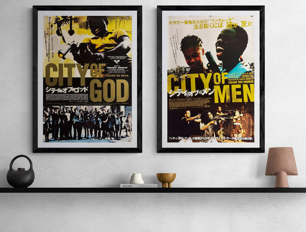 “City of God” (シティ・オブ・ゴッド, 2002) & “City of Men” (シティ・オブ・メン, 2007) — Original Japanese Theatrical Posters, B2 Size (each 51 × 73 cm) — Offered as a Pair (O235)