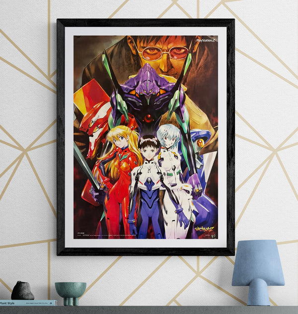 “Neon Genesis Evangelion 2” (PlayStation®2), Original Japanese Double‑Sided Shop Poster 2003, Rare “NOT FOR SALE”, B2 Size (51 × 73 cm) O409