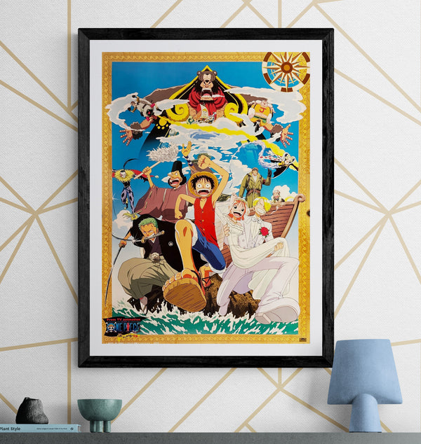 "One Piece: Clockwork Island Adventure" (ワンピース ねじまき島の冒険), Original Japanese First-Release Movie Poster 2001, B2 Size (51 × 73 cm) ZA274