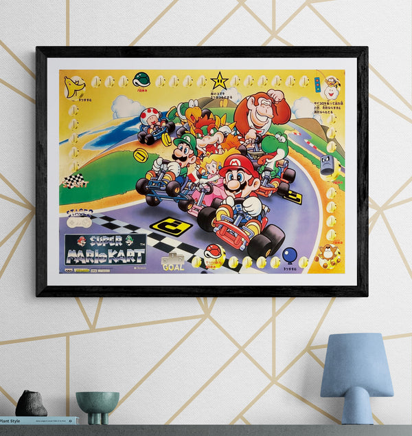 “Super Mario Kart” (スーパーマリオカート), Ultra‑Rare Original Japanese “Not for Sale” Banpresto Panel Character Poster 1996, B2 Size (51 × 73 cm) O655