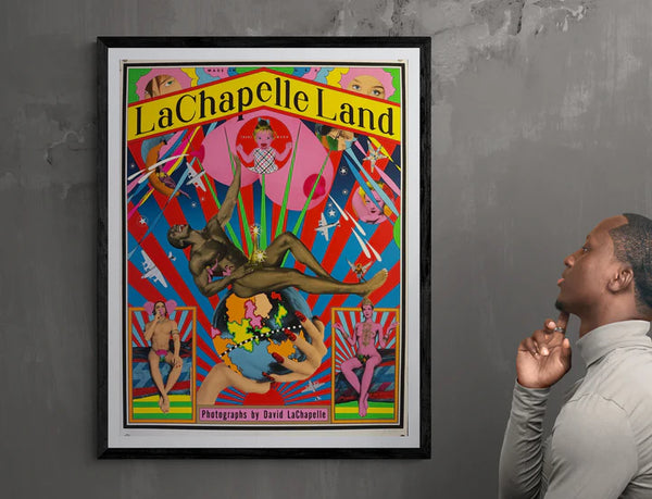 "TADANORI YOKOO - LaChapelle Land, Photographs by David LaChapelle (Style A)", Japanese Contemporary Art Poster, Original Silk Screen 1997, SIGNED, Ultra Rare, Size (c.73 x 98 cm) A