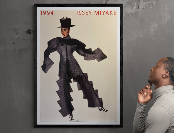 "Irving Penn × Issey Miyake (1994) - Black Outfit Poster", Japanese Contemporary Art Poster, Original Offset 1994, Ultra Rare, Size (c.102 x 72 cm)