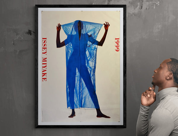 "Irving Penn × Issey Miyake (1999) - Blue Outfit Poster", Japanese Contemporary Art Poster, Original Offset 1999, Ultra Rare, Size (c.102 x 72 cm)
