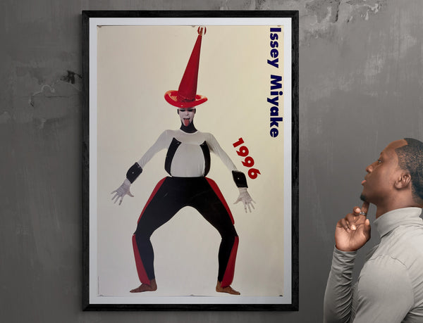 "Irving Penn × Issey Miyake (1996) - White and Black and Red Outfit Poster", Japanese Contemporary Art Poster, Original Offset 1996, Ultra Rare, Size (c.102 x 72 cm)