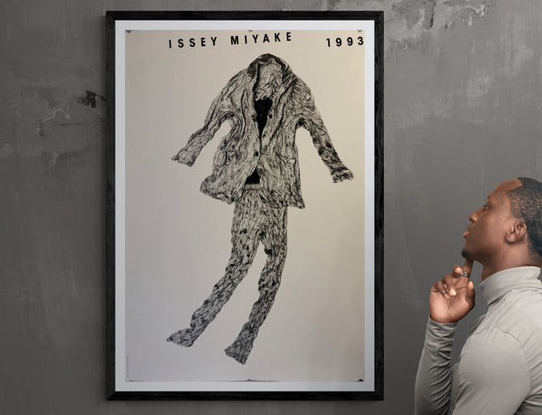"Irving Penn × Issey Miyake (1993) - Silver Outfit Poster", Japanese Contemporary Art Poster, Original Offset 1993, Ultra Rare, Size (c.102 x 72 cm)