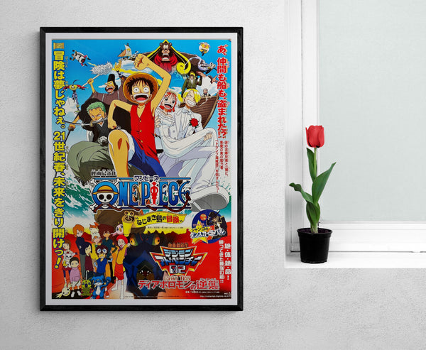 "One Piece: Clockwork Island Adventure", Original Release Japanese Movie Poster 2001, B2 Size (51 x 73cm)