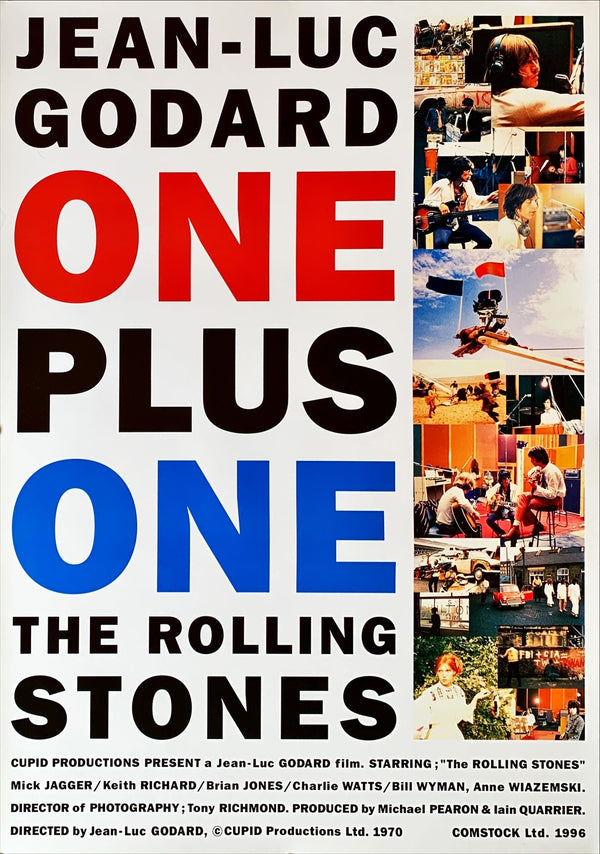 "One Plus One/Sympathy for the Devil", Original Re-Release Japanese Movie Poster 1996, B1 Size (707 x 1000mm / 27.8 x 39.4 inches)