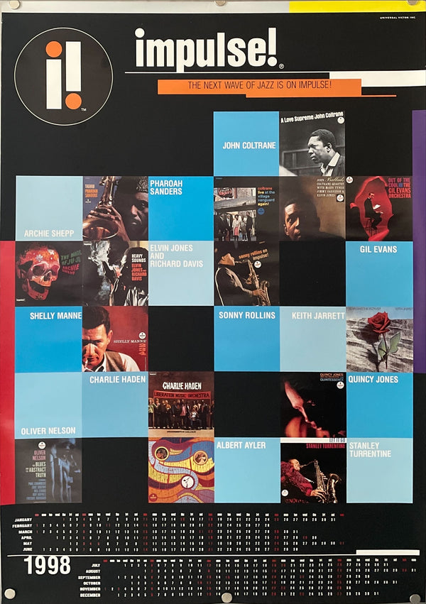 "IMPULSE, The Next Wave of Jazz is on Impulse!", Original Japanese Promotional Poster 1998, B2 Size (51 x 73cm)