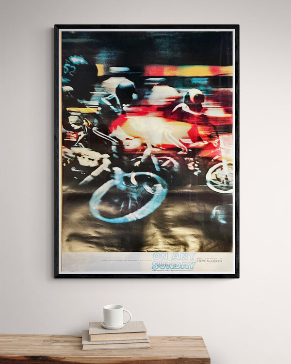 "On Any Sunday", (B1 Size) & "Le Mans", (B2 Size), Original Release Japanese Movie Poster 1971, RARE, Steve Mcqueen