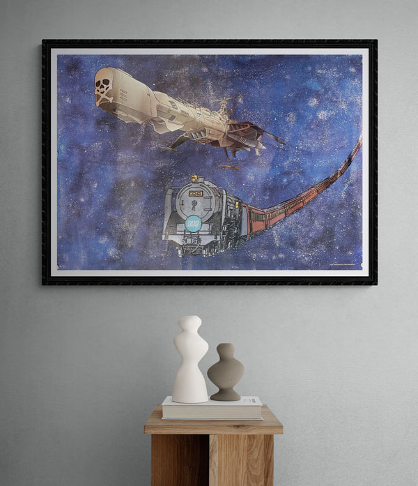 "Adieu Galaxy Express 999", Original Promotional Japanese Movie Poster 1980`s, Rare, A1 Size (60 x 84 cm)