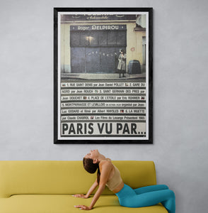 "Paris Vu Par", Original Re-Release Japanese Movie Poster 1980`s, Rare, B1 Size
