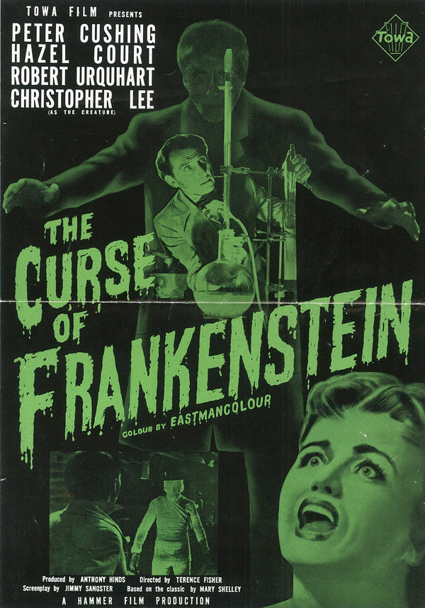 "The Curse of Frankenstein", Original Release Japanese Movie Pamphlet-Poster 1957, Ultra Rare, FRAMED, B5 Size