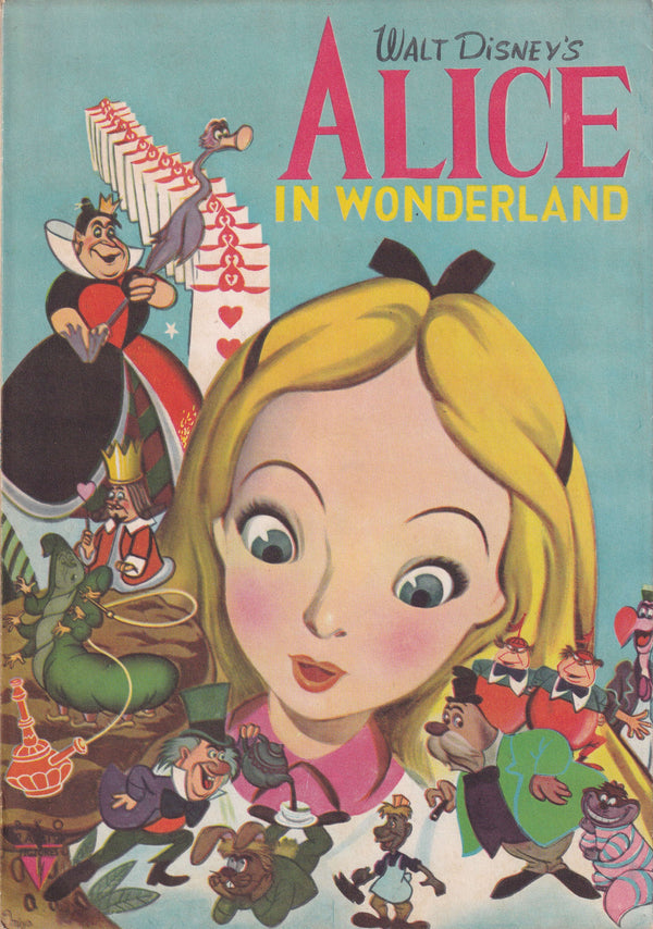 "Alice in Wonderland” (不思議の国のアリス), Original Japanese First-Release Movie Pamphlet 1953, Ultra Rare, B5 Size (18 x 25 cm) I192B
