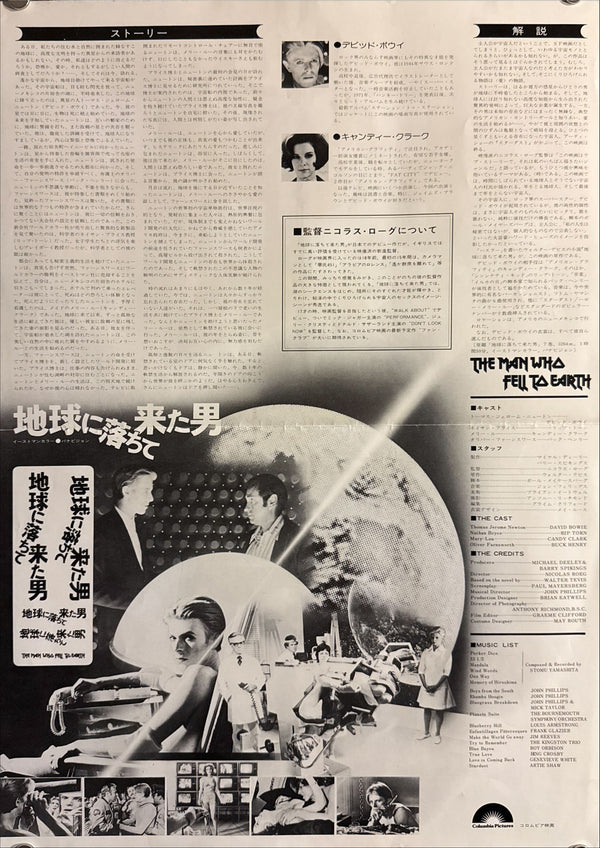 “The Man Who Fell to Earth” (地球に落ちて来た男), Original Japanese First Release Movie Poster 1977, Very Rare, B3 Size (c. 36 × 51.5 cm) O639