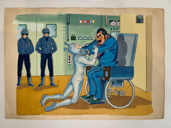 “Denjin Zaborger” (電人ザボーガー), Complete Set of 17 Original Hand-Painted Illustration / Production Boards (“Genga”), in the Original Inscribed Envelope, circa 1973–74