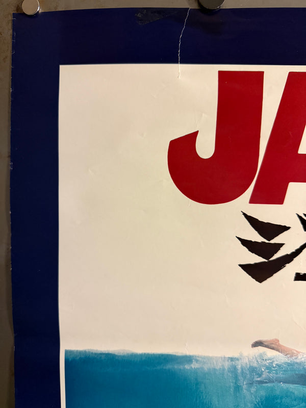 “Jaws” (ジョーズ), Original Japanese First Release Movie Poster 1975, B2 Size (c. 51 × 73 cm) H208 A