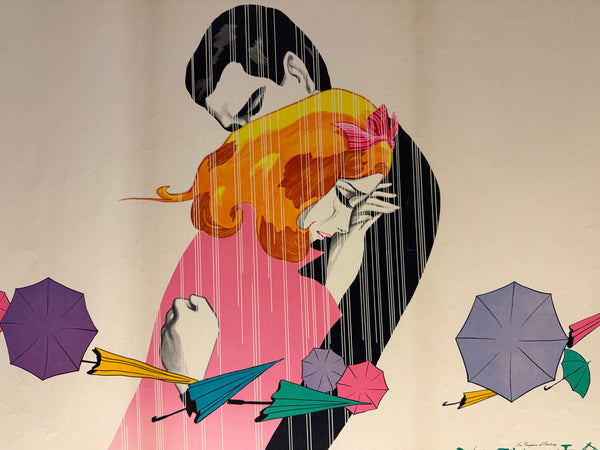“The Umbrellas of Cherbourg”, Original Japanese Re-Release Movie Poster 1973, B2 Horizontal (51.5 × 72.6 cm) P285