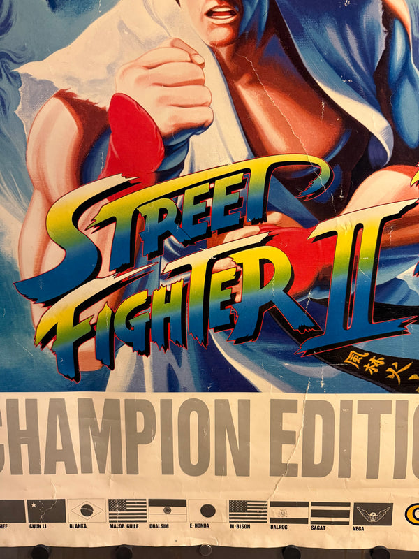 "Street Fighter II: Champion Edition", Original Release Japanese CAPCOM Promotional Poster 1992, Extremely Rare, B1 Size (c.71 × 103 cm) HA5