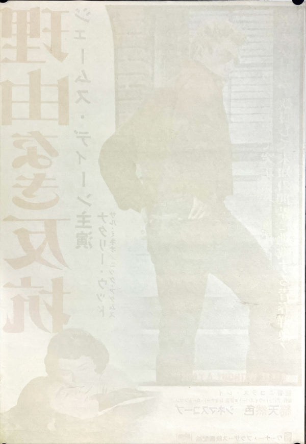 "Rebel Without a Cause" Original Re-Release Japanese Movie Poster 1966, B2 Size (51 x 73cm) D84