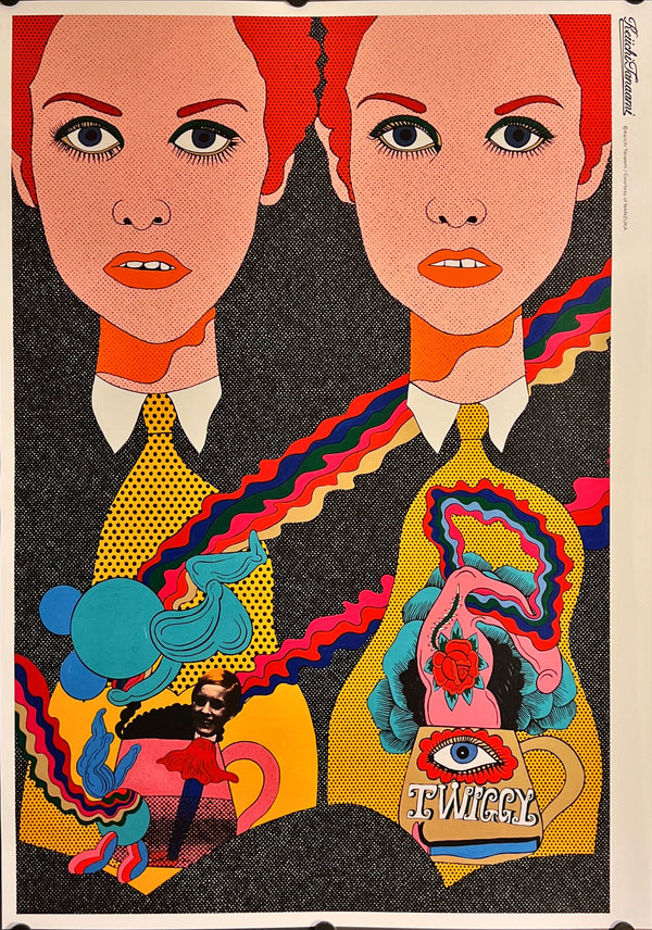 "Keiichi Tanaami- Double Twiggy", Japanese Contemporary Art Poster, Original Release 2024, B2 Size (51 x 73cm) J117