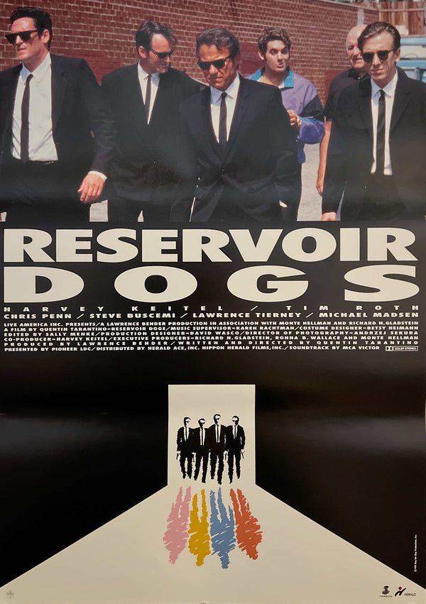 “Reservoir Dogs” (レザボア・ドッグス), Original Release Japanese Movie Poster 1993, B2 Size (51 × 73 cm) ZA1103