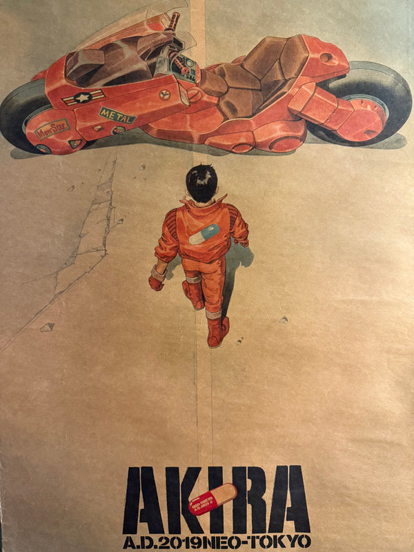 “Akira” (アキラ), Ultra‑Rare Original Japanese Opening‑Night / Admission‑Bonus “A.D.2019 NEO‑TOKYO” Poster 1988, B2 Tea‑Paper Size (c. 51 × 72.8 cm) Q124A