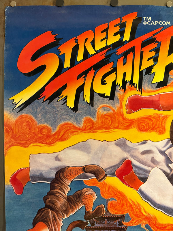 “STREET FIGHTER” / 「ストリートファイター」 / 「快打旋風」, Ultra-Rare Original CAPCOM First-Release Arcade Promotional Poster 1987, “At the Birth of the Modern Fighting Game”, Holy Grail Rarity, B1 Size (c. 72.8 × 103 cm)