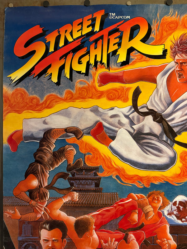 “STREET FIGHTER” / 「ストリートファイター」 / 「快打旋風」, Ultra-Rare Original CAPCOM First-Release Arcade Promotional Poster 1987, “At the Birth of the Modern Fighting Game”, Holy Grail Rarity, B1 Size (c. 72.8 × 103 cm)