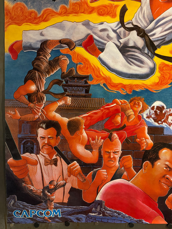 “STREET FIGHTER” / 「ストリートファイター」 / 「快打旋風」, Ultra-Rare Original CAPCOM First-Release Arcade Promotional Poster 1987, “At the Birth of the Modern Fighting Game”, Holy Grail Rarity, B1 Size (c. 72.8 × 103 cm)
