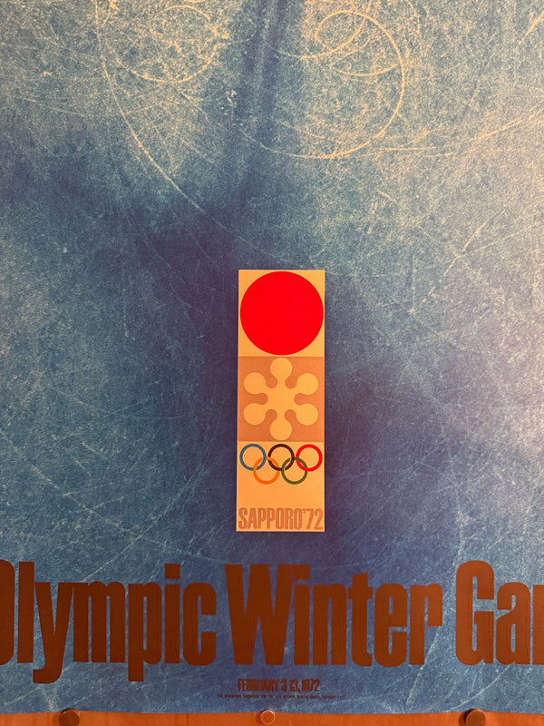 "Sapporo 1972: XI Olympic Winter Games", Original Official Japanese Advertising Poster 1970, Yusaku Kamekura and Takayuki Ogawa, B1 Size (c. 72.8 × 103 cm)