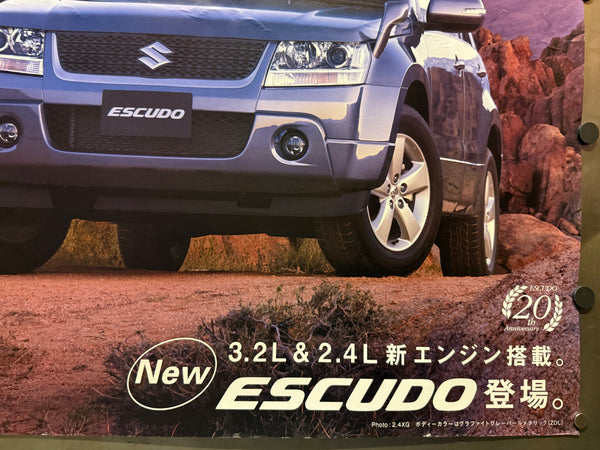 “SUZUKI ESCUDO × INDIANA JONES” (スズキ エスクード × インディ・ジョーンズ), Rare Original Japanese B1 Dealership Advertising Poster 2008, B1 Size (c. 72.8 × 103 cm)